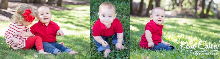 Fun images of a six month old taken at the arboretum by Katie Eaton Photography-8