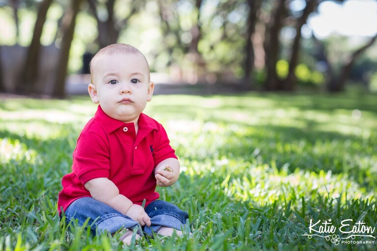 Fun images of a six month old taken at the arboretum by Katie Eaton Photography-3