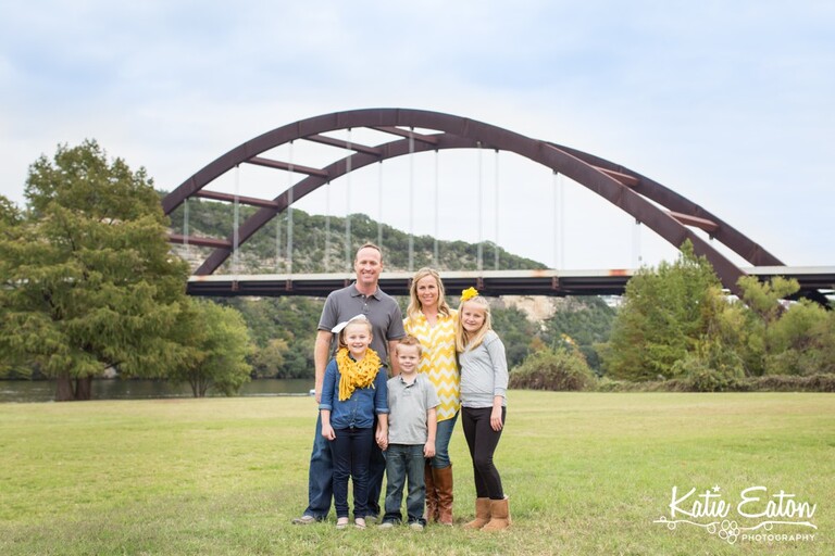 Beautiful images of a family by the Pennybacker Bridge by Katie Eaton Photography-1