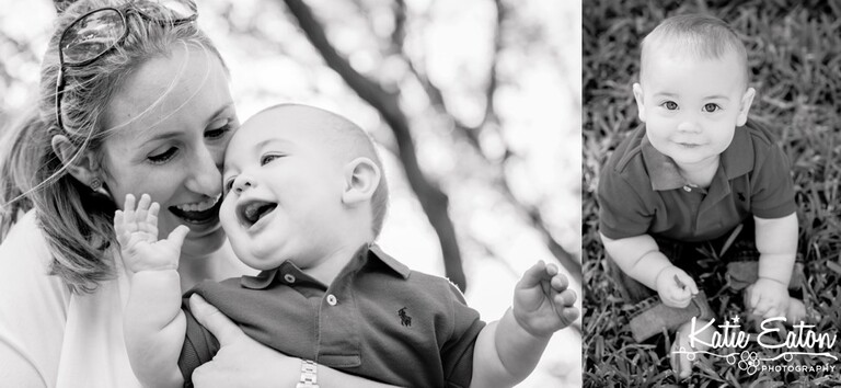 Fun images of a six month old taken at the arboretum by Katie Eaton Photography-10