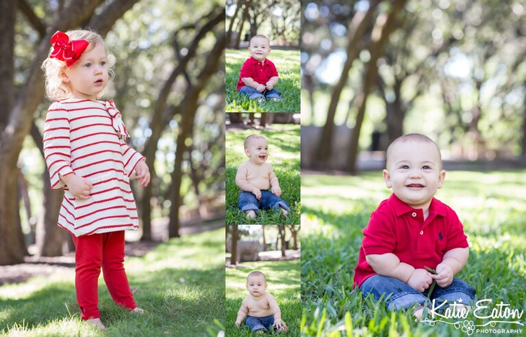 Fun images of a six month old taken at the arboretum by Katie Eaton Photography-11