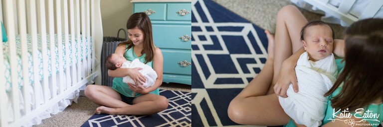 Beautiful images from a lifestyle newborn  session in Austin | Austin Newborn Photographer | Katie Eaton Photography-1